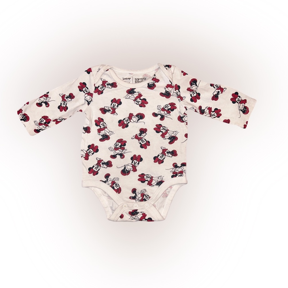 Disney/Jumping Beans Minnie Mouse Long Sleeve Onesie 3M